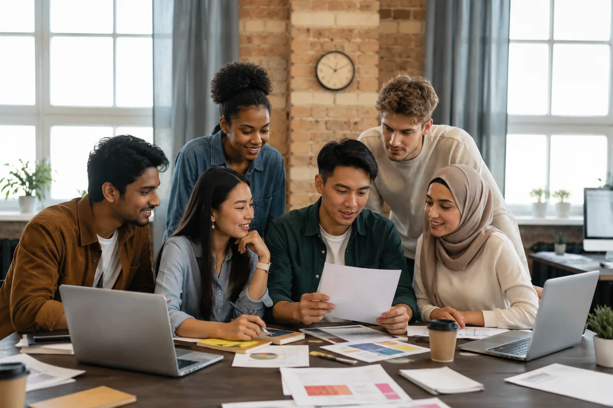 A mentor talking a student through a career plan on screen.