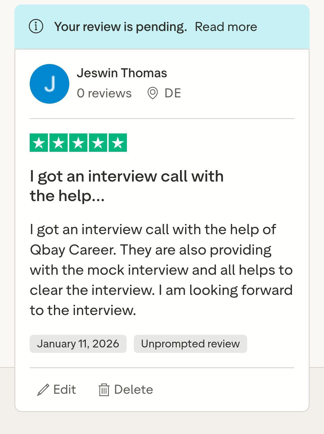 Student success story 9